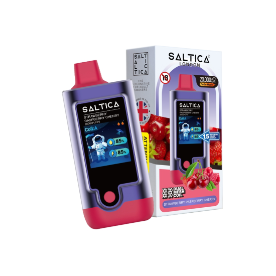 Saltica Digital 20000 Strawberry Raspberry Cherry Disposable Vape Bar