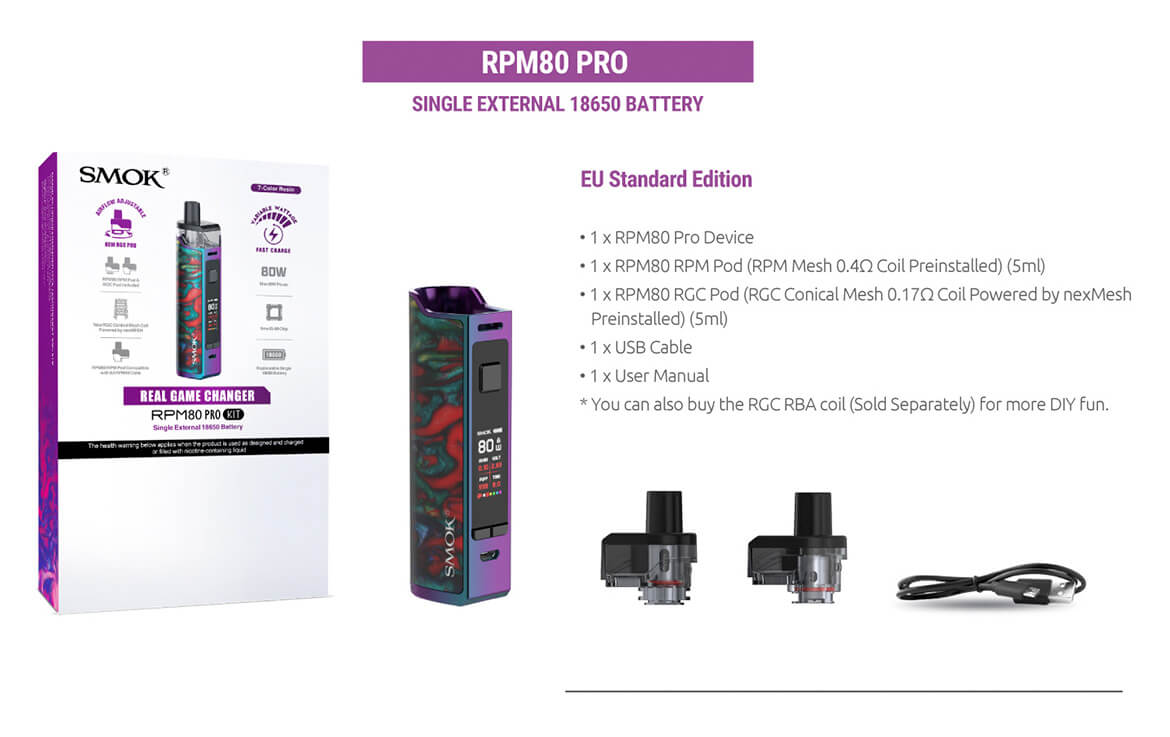 Smok RPM80 Pro Pod Mod
